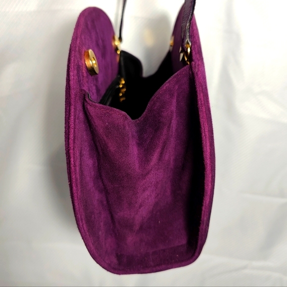 😍😍 Salvatore Ferragamo purple suede shoulder bag - Picture 6 of 10